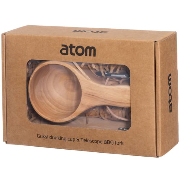 Atom Träkåsa och Grillpinne Presentförpackning
