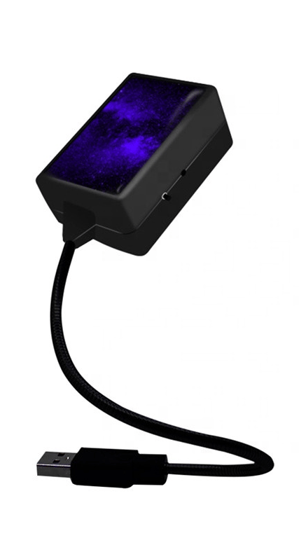 USB-atmosfærelampe for bil, lilla