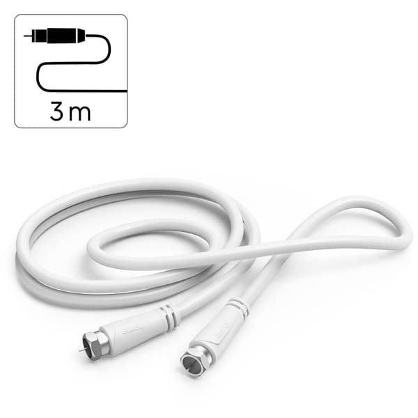 Hama Antenna Cable SAT 90dB F-F White 3.0m
