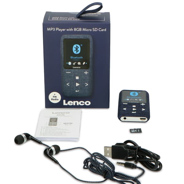 Lenco MP3/MP4-spiller med Bluetooth® 8 GB Micro SD-kort Blå