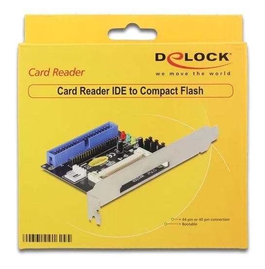 DeLOCK Compact Flash till IDE-adapter, Typ I/II/Microdrive (91624)