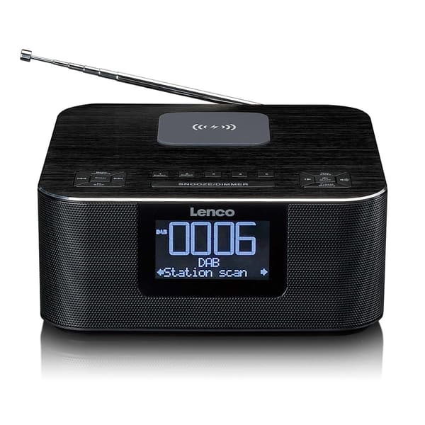 Lenco Stereo-clockradio med DAB+ FM Bluetooth® trådløs opladning