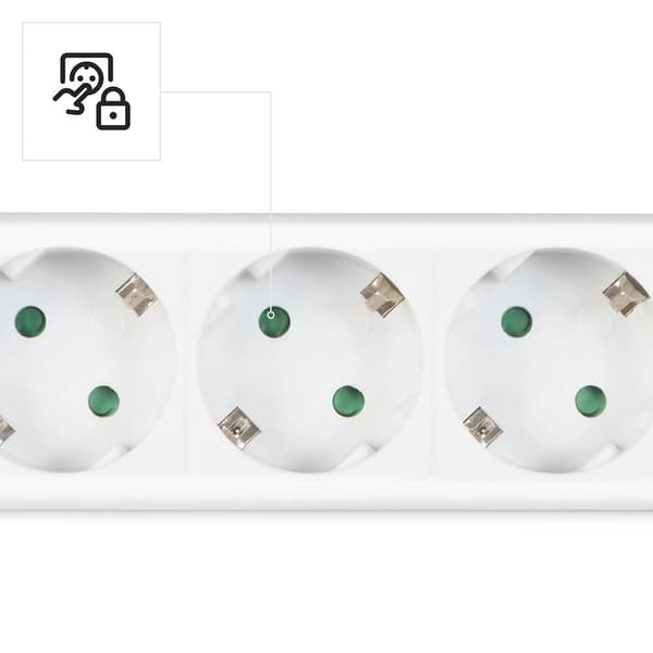 Hama Power Strip 3-way Switch White 1.4m