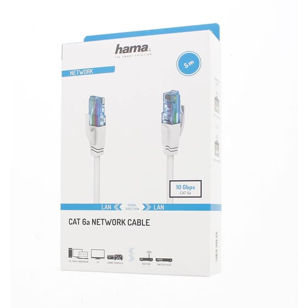 Hama Cable Network CAT6a U/UTP 5.0m White