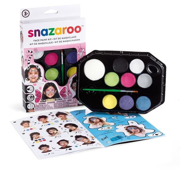 Snazaroo Ansiktsfärg 10 delar + Häfte
