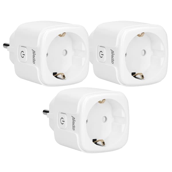 Alecto Smart Wi-Fi-plugg 16A 3680W 3-pakning Hvit