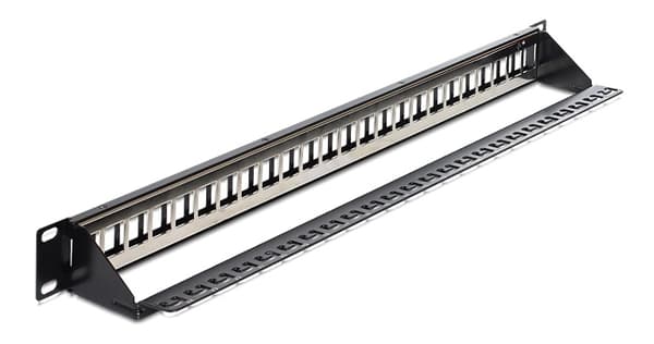 Delock 19" Keystone patchpanel med 24 porter, svart