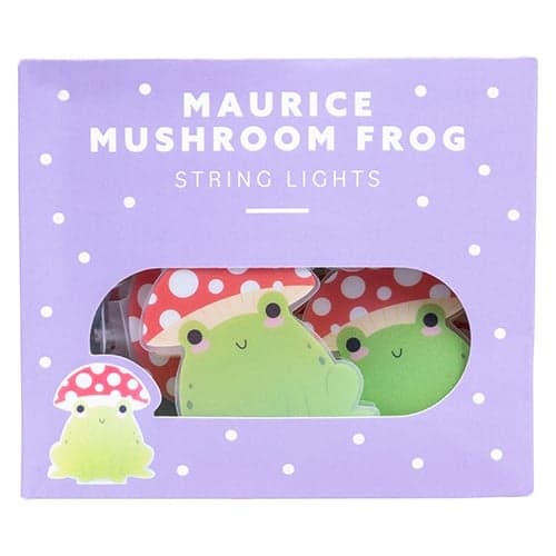 Fizz Creations Maurice Mushroom Frog String Light - grønn, rød, hvit