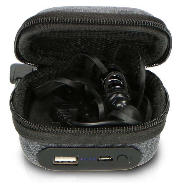 Lenco Svedtætte Bluetooth-ørepropper inklusive powerbank-etui Sort