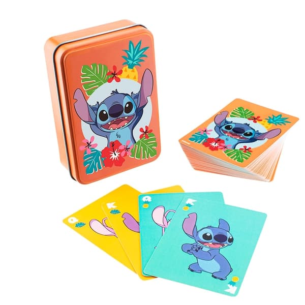 Stitch-spillkort i en boks