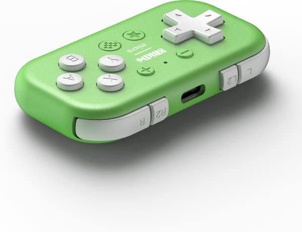 8BitDo Micro Bluetooth Gamepad -peliohjain, vihreä, Switch / Android / Raspberry Pi