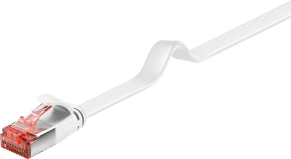Goobay CAT 6 platt patchkabel, U/FTP, vit kopparledare (CU), 15 m