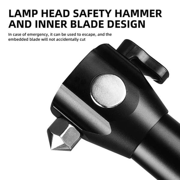 Ficklampa med nödhammare