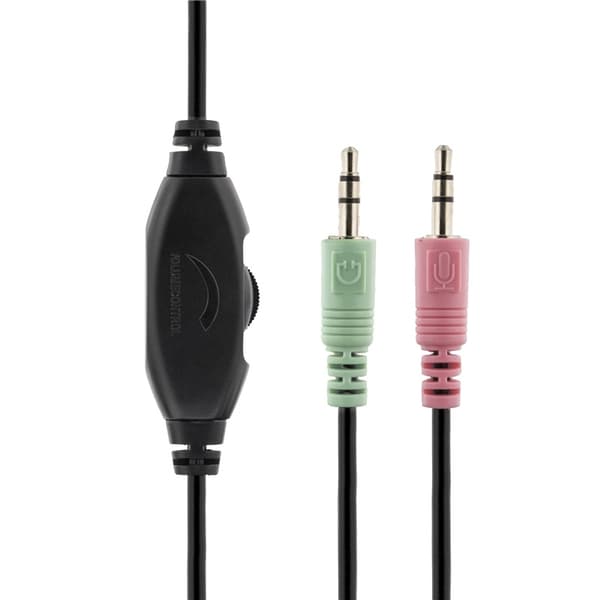 DELTACO headset, 32 Ohm, 2,5 m kabel, svart