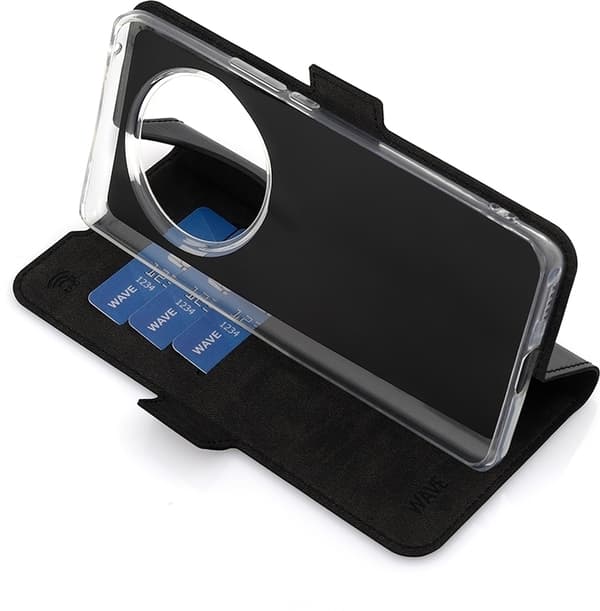 Wave BookCase -suojakuori, Honor Magic6 Lite, musta