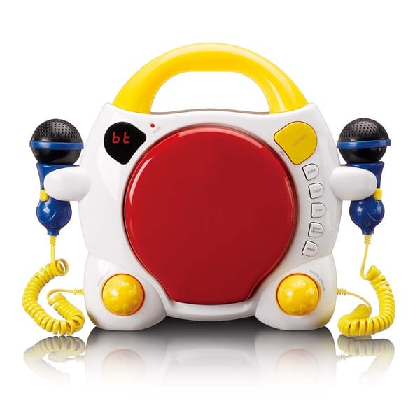 Lenco Kannettava karaoke-CD-soitin Bluetooth®:llä lapsille Monivärinen
