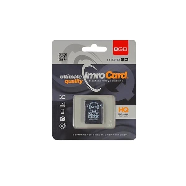 IMRO MicroSDHC 8GB cl.10 sovittimen kanssa