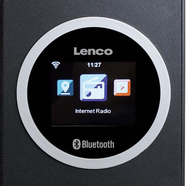 Lenco Internet-radio värinäytöllä ja Bluetooth® Musta