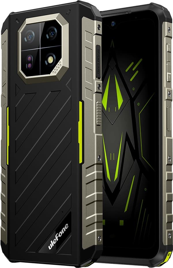 Ulefone Armor 22 -puhelin, 256/8 Gt, musta/vihreä