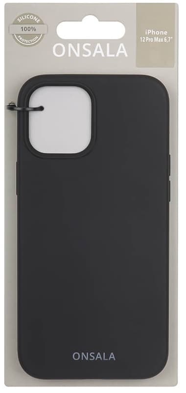 Onsala Mobildeksel Silikon Black - iPhone 12 Pro Max