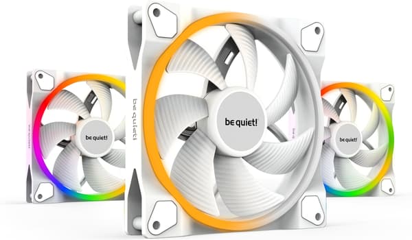 Be Quiet! Light Wings PWM-fläktpaket, 140 mm, 3-pack, vit
