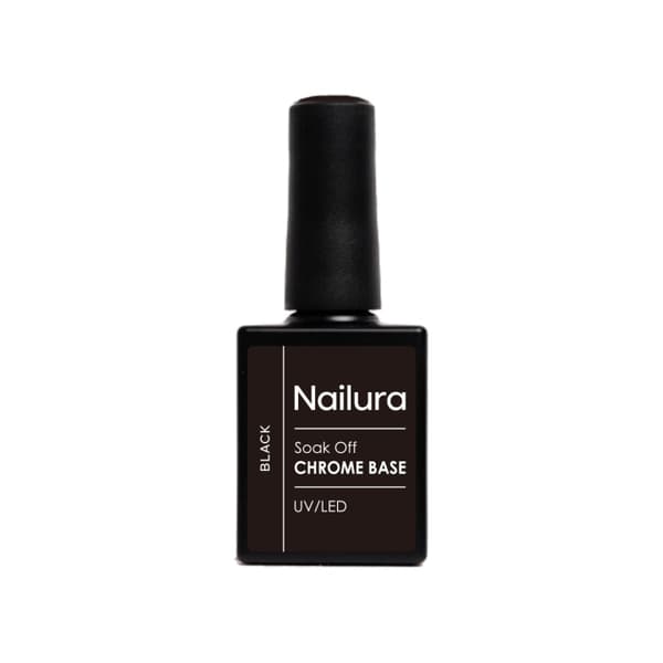 Nailura Chrome Base Black Gel – Sort – 10 ml