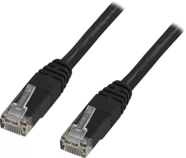 DELTACO UTP Cat6 patchkabel 1m,svart