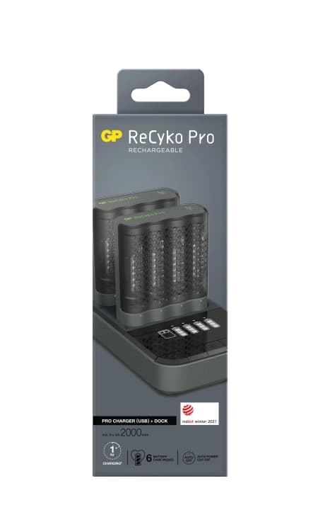 GP Pro Charger 2pcs w/chargingstation + 8xAA Pro (PB)