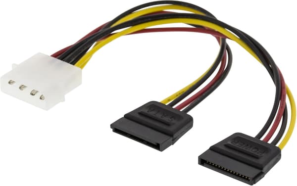 DELTACO Y-strømkabel til 2xSerial ATA-harddiske (SATA-S3)