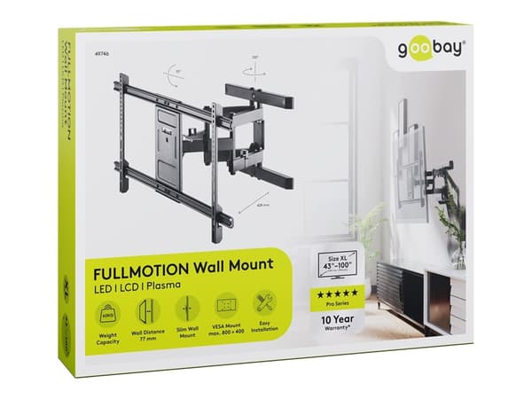 Goobay Pro Fullmotion XL Bracket Flat panel 43-100