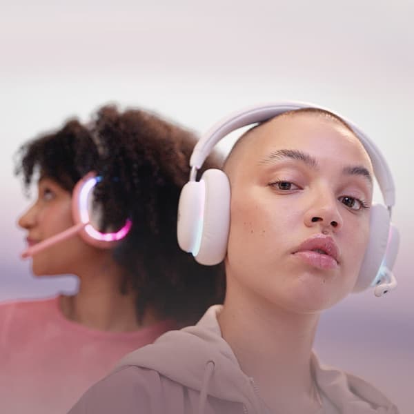 Logitech G735 trådløst spillhodesett, off white