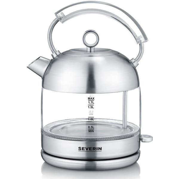 Severin Vattenkokare Borstatstål/Glas 1,7L 2400w