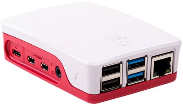Raspberry Pi plastetui til Raspberry Pi 4 B, hvid