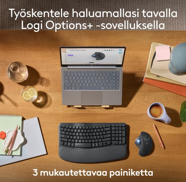 Logitech Ergo M575S -kulemus, grafitt