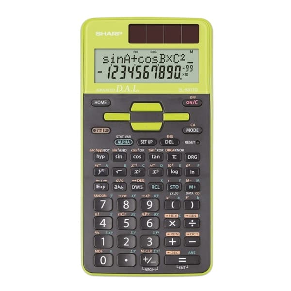 Sharp Lommeregner EL531THBGR Grøn