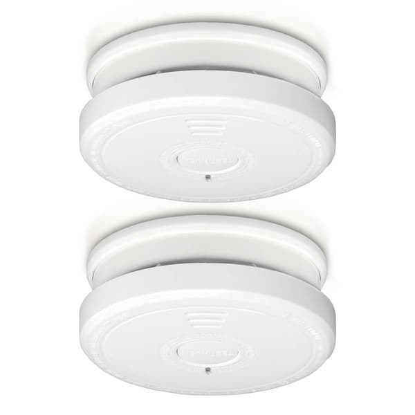 Alecto Rökdetektor med ljuddämpande knapp 2-pack Vit