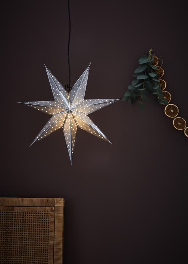 Markslöjd Julstjärna GLITTER 45 cm silver Markslöjd
