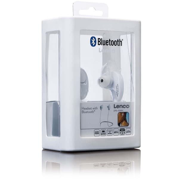 Lenco Trådløst in-ear headset Hvid