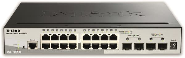 D-Link Gigabit Stackable SmartPro netværksswitch, Layer 2, 10/100/100