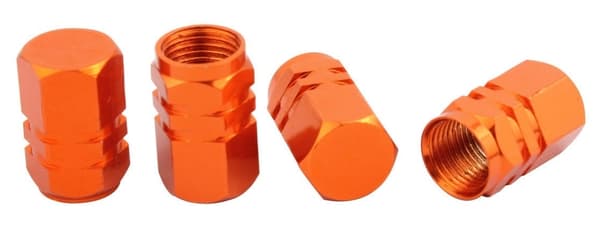 Venttiilin korkit 4-pack, oranssi