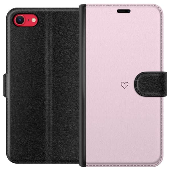 Tegnebogsetui til Apple iPhone 7 med Hjerte motiv