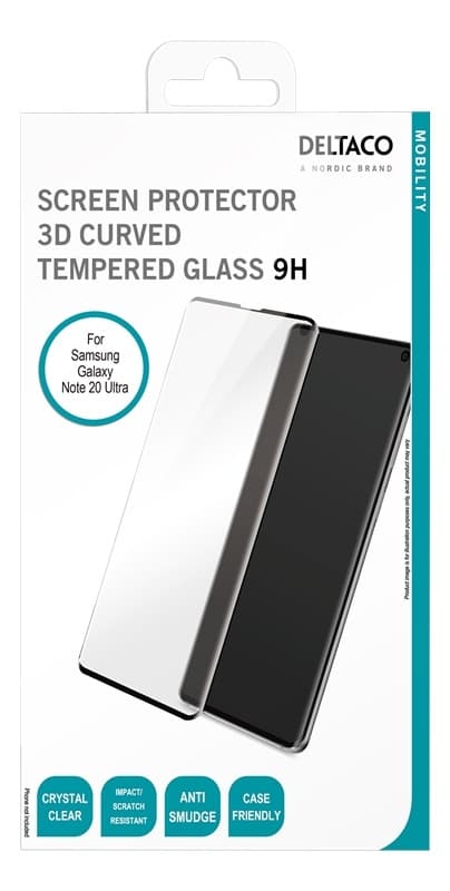 DELTACO screen protector, Samsnug Galaxy Note 20 Ultra, 3D curved glas