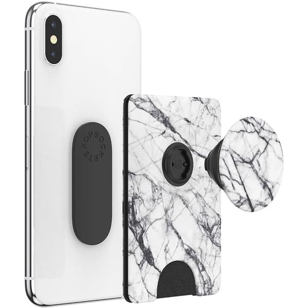 PopSockets PopWallet+ Dove White Marble