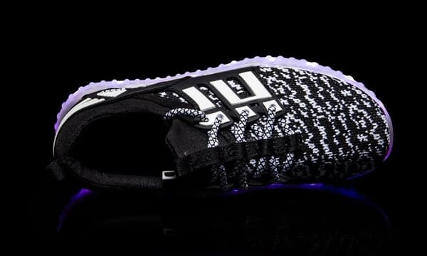 LED Sneakers med snørebånd str. 32, Sorte