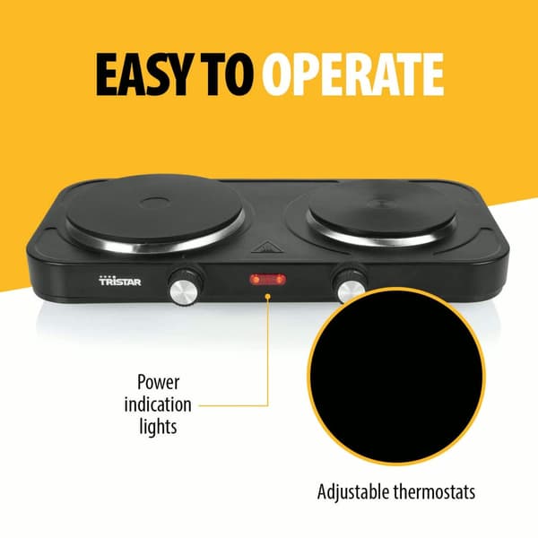 Tristar Kokplatta dubbel 2500W - KP-6152