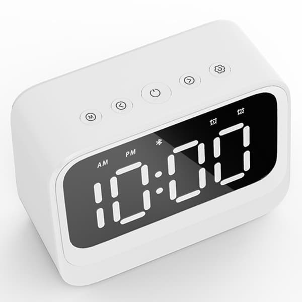 Denver Klocka Alarm Bluetooth-högtalare Vit