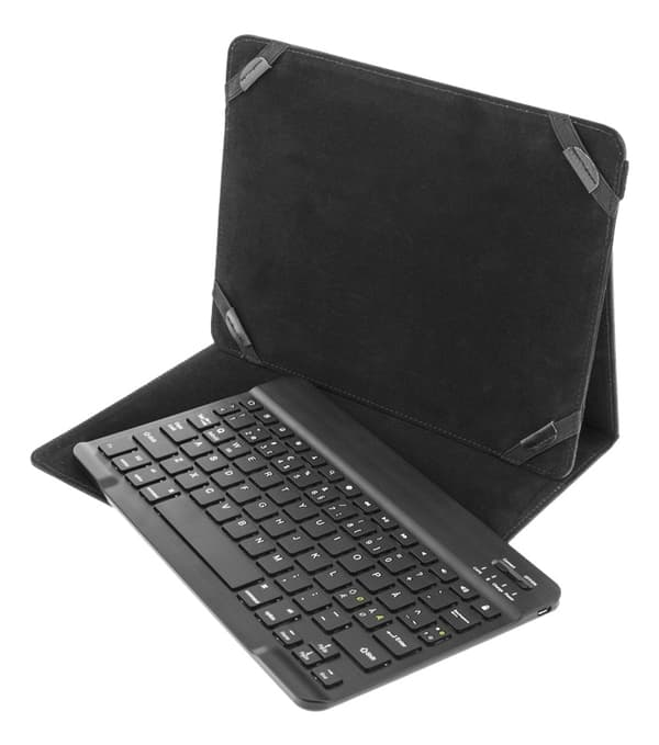 DELTACO Fodral og Bluetooth tastatur til 10" Tablets, sort