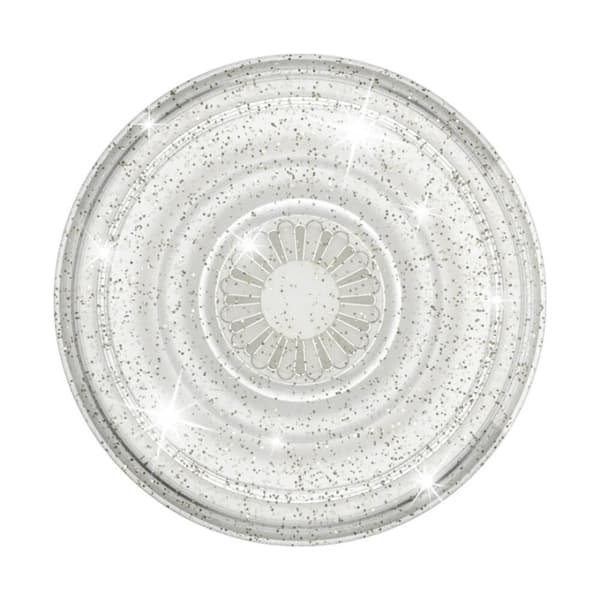 PopSockets Clear Glitter Silver Avtagbart Grip med Stativfunksjon