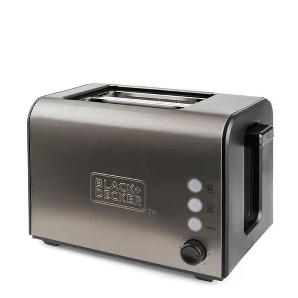 BLACK+DECKER Brödrost 2-Skivor Borstat Stål