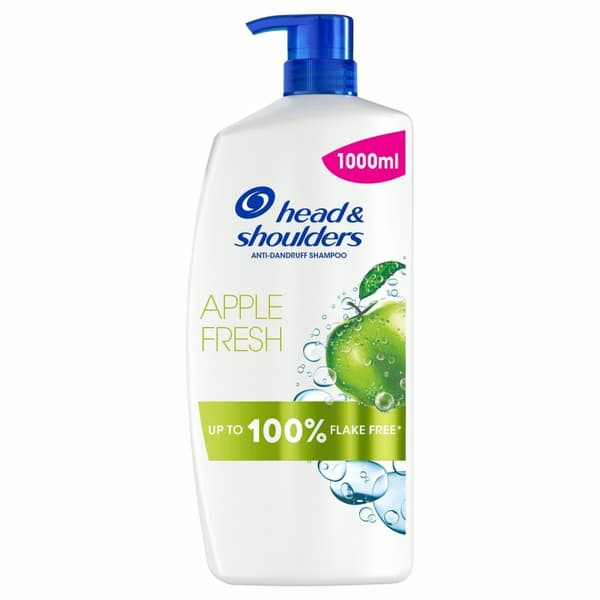 Head & Shoulders Apple Fresh Schampo mot mjäll, 1000ml Pump